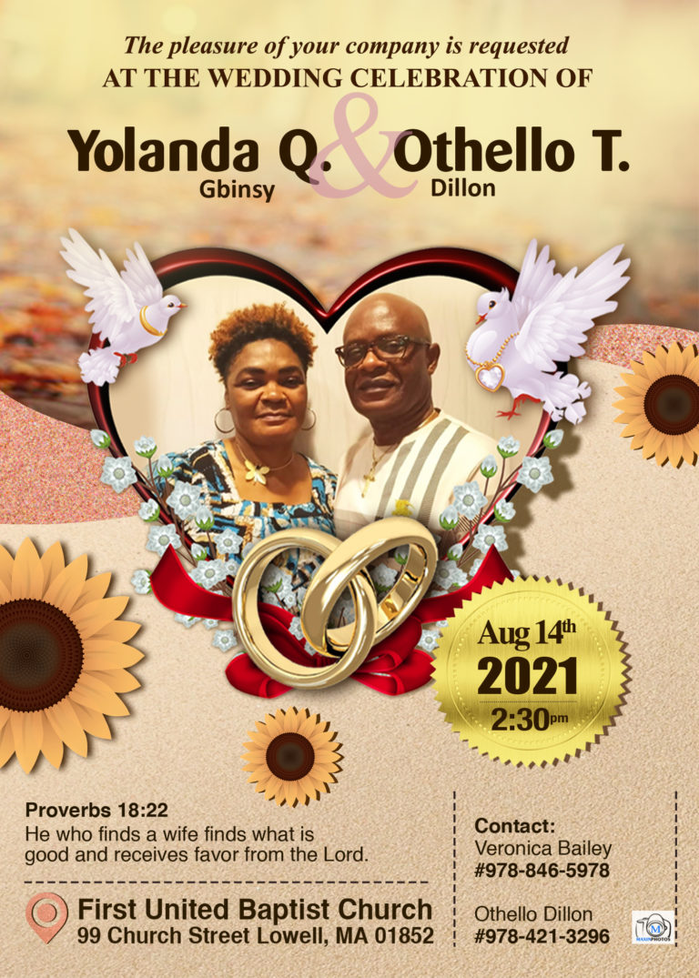 Yolanda and Othello invitation